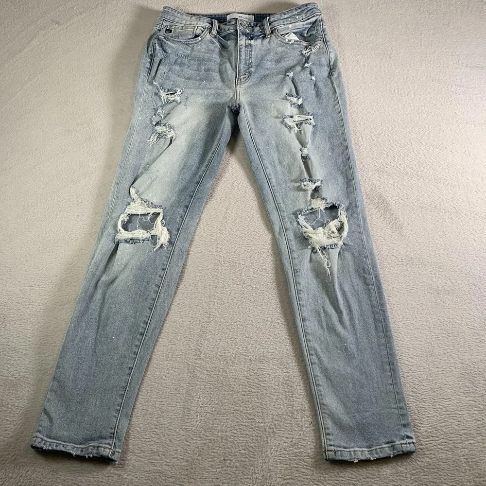 KanCan Jeans Juniors 9/28‎ Light Wash Distressed Mid Rise Skinny Stretch KC8368L